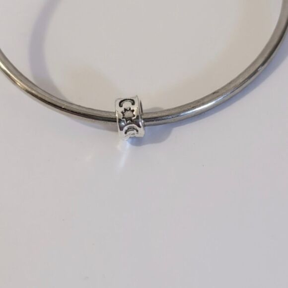 Silver Moon and Stars Spacer Charm‎ for Pandora Style Bracelet - Picture 2 of 3